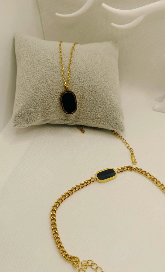 Black Necklace & Bracelet Set