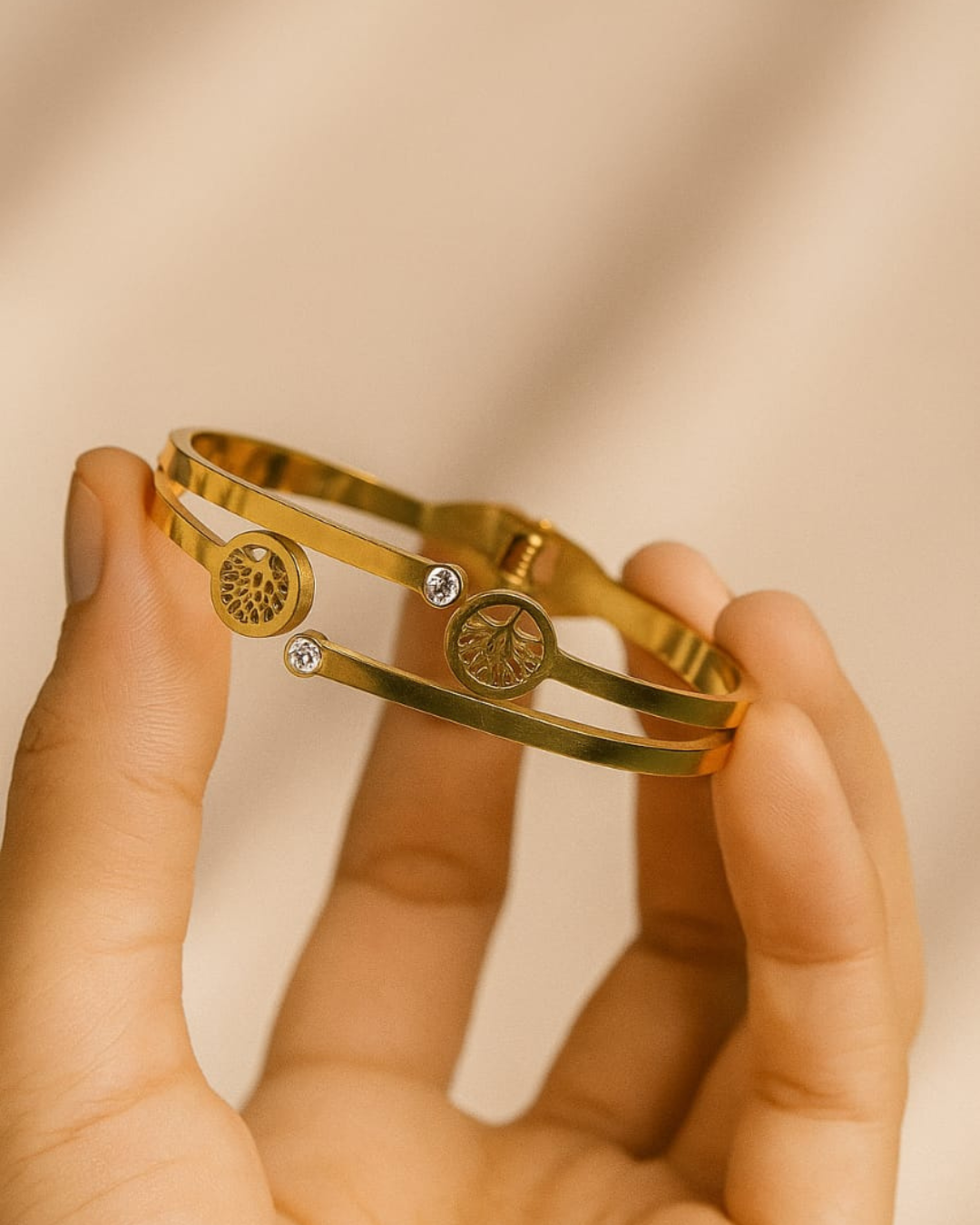 Tree of life bangle bracelet (stainless steel)