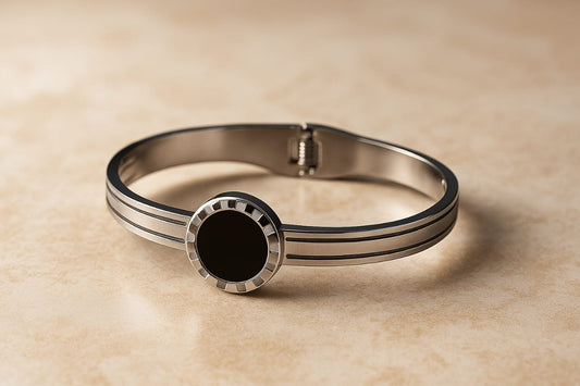 silver bangle bracelet(stainless steel)