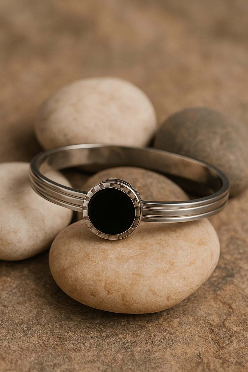 silver bangle bracelet(stainless steel)