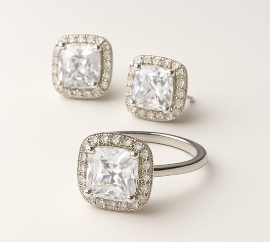Crystal Majesty Set(Adjustable Ring, earrings)