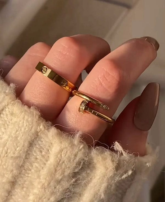 Nail and Cartier ring.