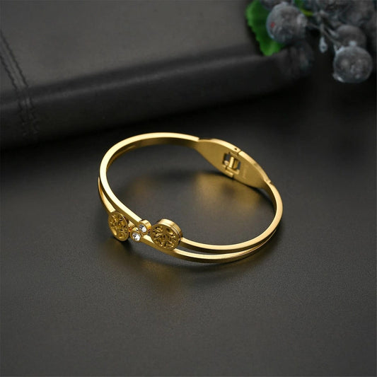 Tree of life bangle bracelet (stainless steel)