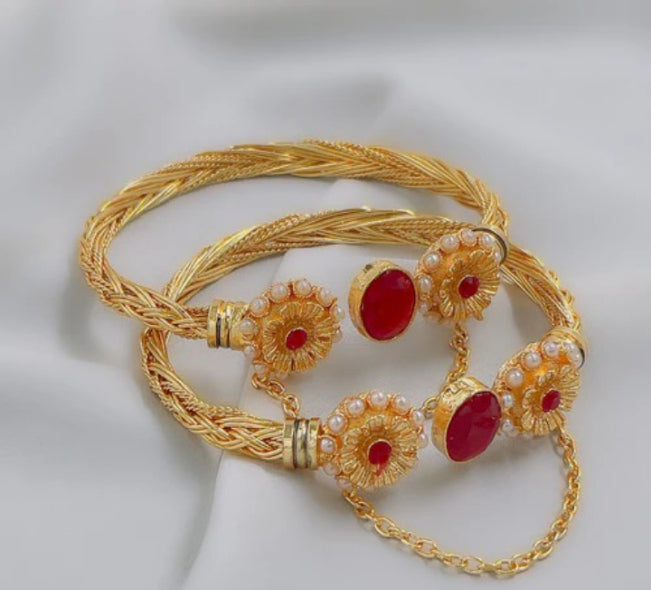 Oval Flower Bracelet Adjustable