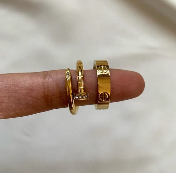 Nail and Cartier ring.